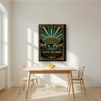 Dome of Light on a thick-edge canvas, above a dining table in a bright kitchen