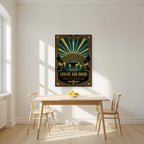 Dome of Light as an unframed print, above a dining table in a bright kitchen