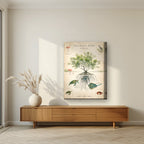 Eastern Mangrove on a thick-edge canvas, above a walnut sideboard in a living room