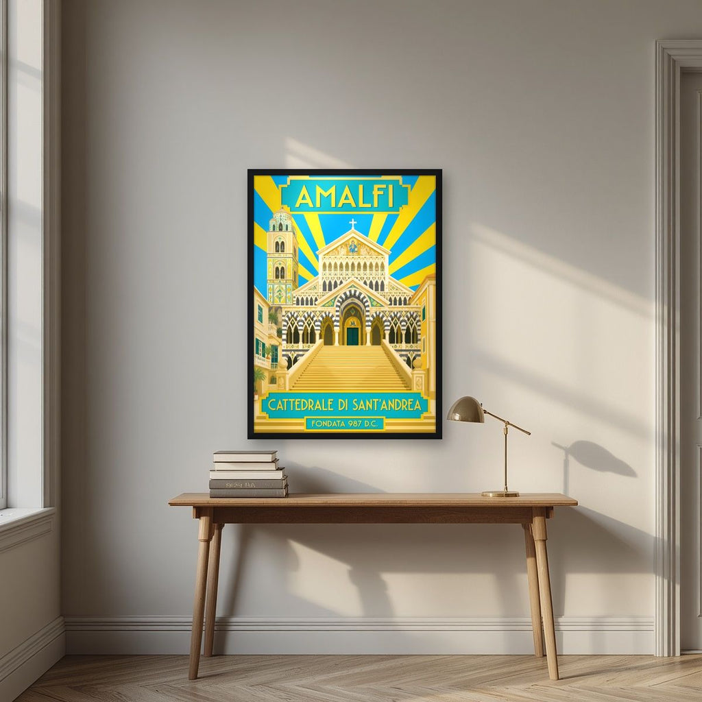 Cattedrale di Sant'Andrea | Amalfi Coast art print in a black frame