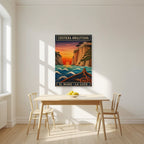 Il Mare La Luce — Amalfi Coast art print, unframed poster, styled in a kitchen