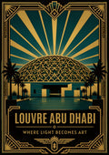 Dome of Light — Abu Dhabi art print: daylight falling in thousands of points through the woven steel dome of the Louvre Abu Dhabi.