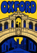 Over the Bridge — Oxford art print: the Bridge of Sighs spanning New College Lane as the lane bends away beneath it.