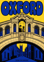 Over the Bridge — Oxford art print: the Bridge of Sighs spanning New College Lane as the lane bends away beneath it.