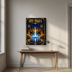 Font Màgica — Barcelona art print, on thick canvas, styled in a desk