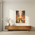 Mercat de la Boqueria — Barcelona art print, unframed poster, styled in a living room