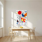 Ocell Blau — Barcelona art print, unframed poster, styled in a kitchen