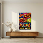 Tapas — Barcelona art print, unframed poster, styled in a living room