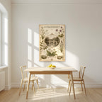 Bath, Somerset as an unframed print, above a dining table in a bright kitchen
