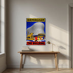 The Bullring — Birmingham art print, unframed poster, styled in a desk