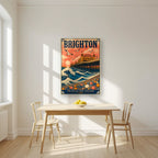 The Great Wave — Brighton art print, as an acrylic print, styled in a kitchen