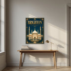 The Royal Pavilion — Brighton art print, unframed poster, styled in a desk