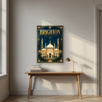 The Royal Pavilion — Brighton art print, as an acrylic print, styled in a desk