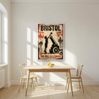 This Wall is a Canvas in a white frame, above a dining table in a bright kitchen