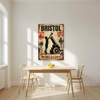 This Wall is a Canvas as an unframed print, above a dining table in a bright kitchen