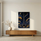 Burj by Moonlight | Dubai Art Print — acrylic print, room scene