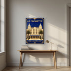 La Croisette — Cannes art print, as an acrylic print, styled in a desk