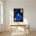Grotta Azzurra — Capri art print, in an oak frame, styled in a kitchen