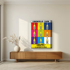 Limoncello Pop — Capri art print, on thick canvas, styled in a living room