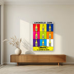 Limoncello Pop — Capri art print, as an acrylic print, styled in a living room