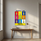 Limoncello Pop — Capri art print, unframed poster, styled in a desk