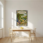 Bute Park — Cardiff art print, unframed poster, styled in a kitchen