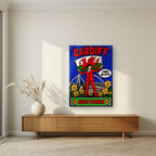 Wales Forever — Cardiff art print, as an acrylic print, styled in a living room