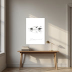 Be Anything You Want To Be – Bianco art print, unframed poster, styled in a desk
