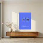 Be Anything You Want To Be – Blu art print, unframed poster, styled in a living room