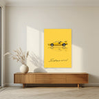 Be Anything You Want To Be – Giallo art print, unframed poster, styled in a living room