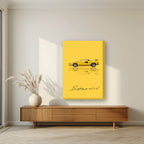 Be Anything You Want To Be – Giallo art print, on thick canvas, styled in a living room