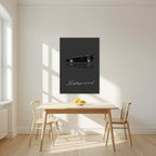Be Anything You Want To Be – Nero art print, unframed poster, styled in a kitchen