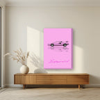 Be Anything You Want To Be – Rosa art print, on thick canvas, styled in a living room