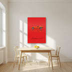 Be Anything You Want To Be – Rosso art print, as an acrylic print, styled in a kitchen