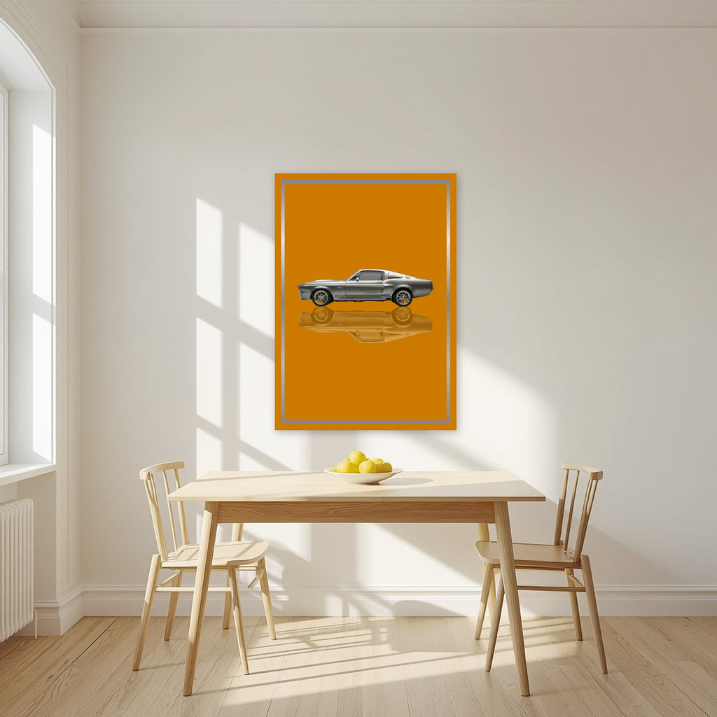 Eleanor – Amber Gold art print, unframed poster, styled in a kitchen