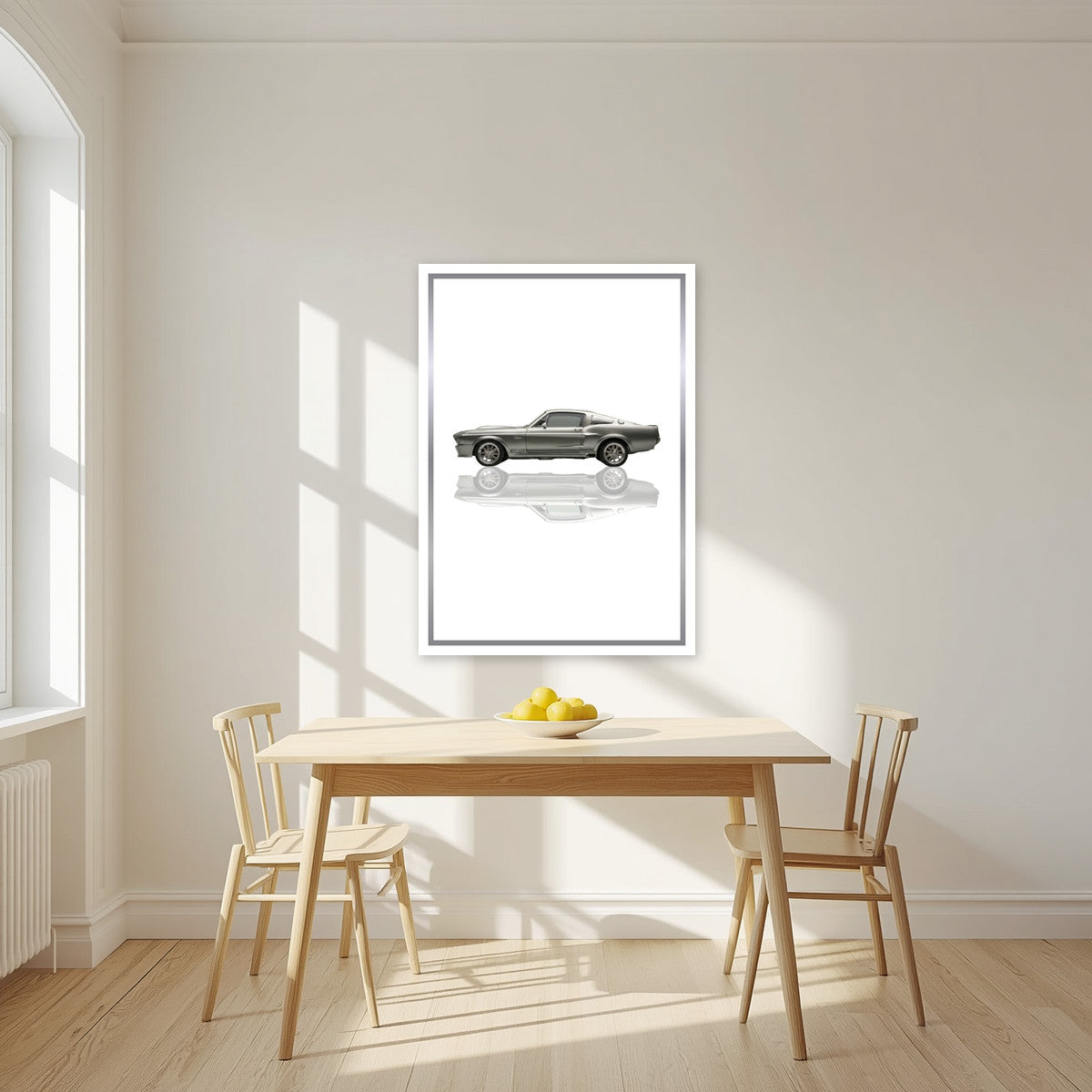 Eleanor – Pure White art print, unframed poster, styled in a kitchen