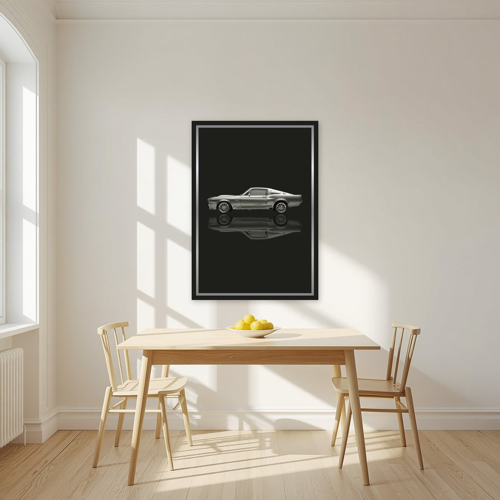 Eleanor – Tarmac Black art print, unframed poster, styled in a kitchen