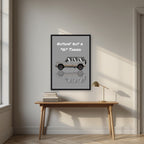 Nuthin' But A "G" Thang – Concrete Grey art print, in a black frame, styled in a desk