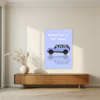Nuthin' But A "G" Thang – Powder Blue art print, unframed poster, styled in a living room