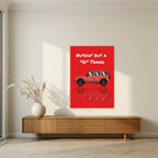 Nuthin' But A "G" Thang – Signal Red art print, unframed poster, styled in a living room