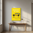 Nuthin' But A "G" Thang – Sunbeam Yellow art print, on thick canvas, styled in a desk