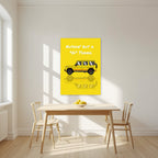 Nuthin' But A "G" Thang – Sunbeam Yellow art print, unframed poster, styled in a kitchen