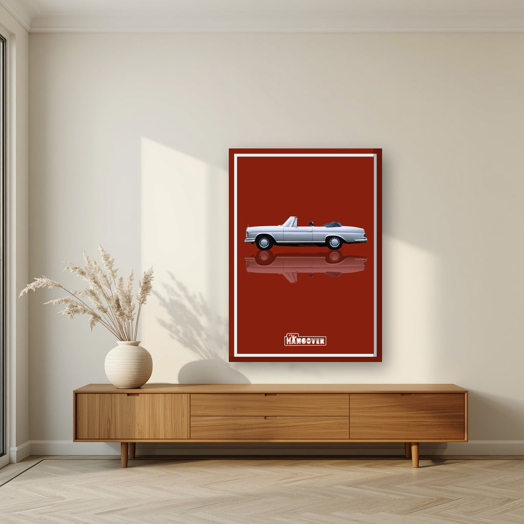 The Hangover – Roulette Red art print, on thick canvas, styled in a living room