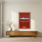 The Hangover – Roulette Red art print, as an acrylic print, styled in a living room