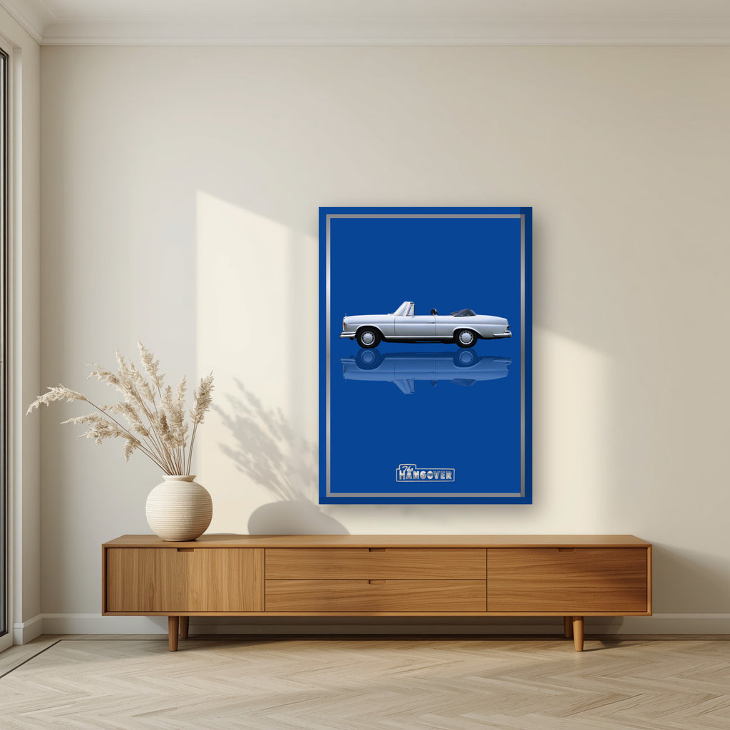 The Hangover – Vegas Blue art print, on thick canvas, styled in a living room