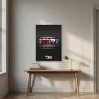 The Italian Job – Union Black art print, as an acrylic print, styled in a desk