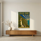 Le Vigne Sul Mare — Cinque Terre art print, unframed poster, styled in a living room