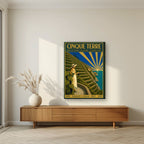 Le Vigne Sul Mare — Cinque Terre art print, on slim canvas, styled in a living room