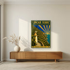 Le Vigne Sul Mare — Cinque Terre art print, as an acrylic print, styled in a living room