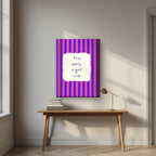 The Early Night Club – Capri Violet on thick canvas above a desk